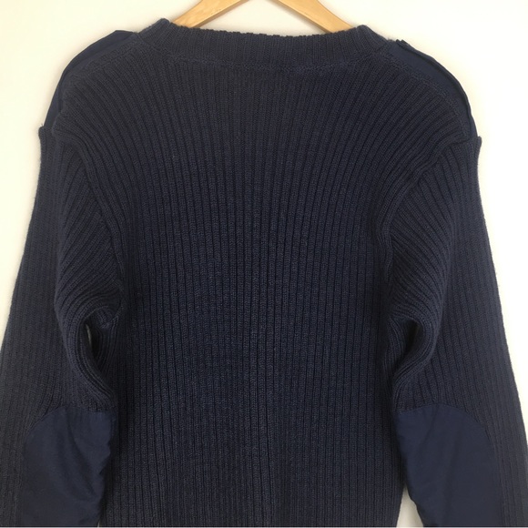Vintage Brigade Quartermasters Woolly Pully Sweater Blue 100% Pure New Wool - Picture 6 of 10